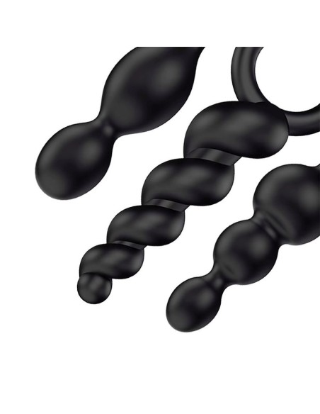 SATISFYER PLUGS SET - 3 pezzi BLACK