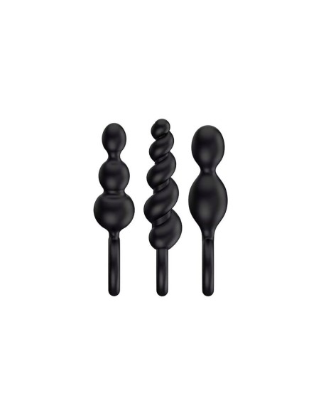 SATISFYER PLUGS SET - 3 pezzi BLACK