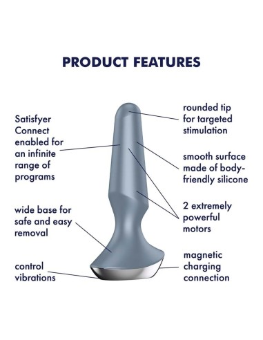 SATISFYER PLUG ILICIOUS 2 GRAY