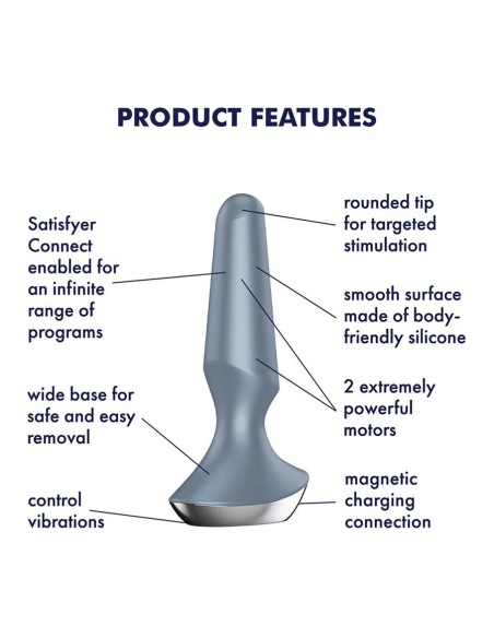 SATISFYER PLUG ILICIOUS 2 GRAY