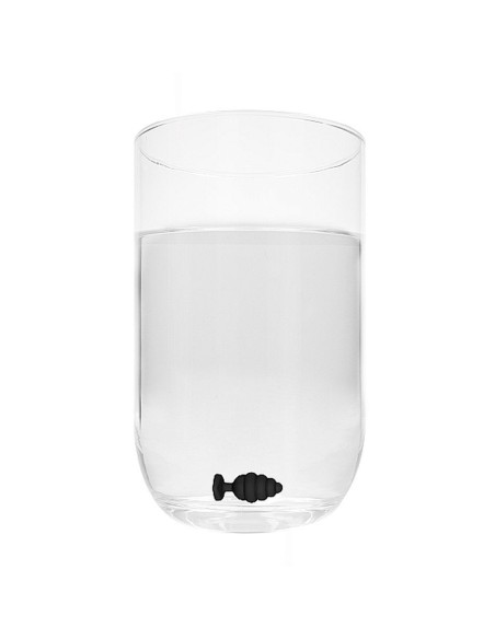 Regular Ribbed Diamond Heart Plug -Black