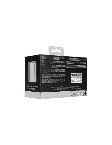 Large Ribbed Diamond Heart Plug - Black