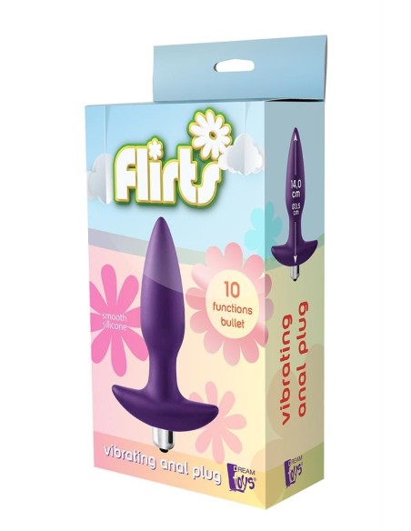 FLIRTS 10 FUNCTIONS VIBRATING PLUG PURPL