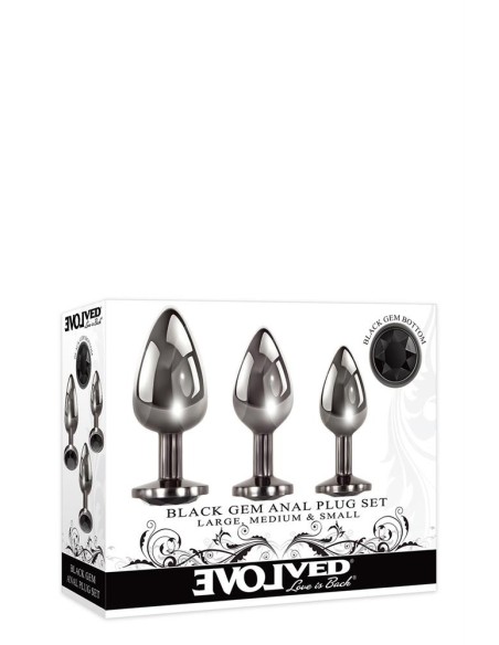 EVOLVED BLACK GEM ANAL PLUG SET