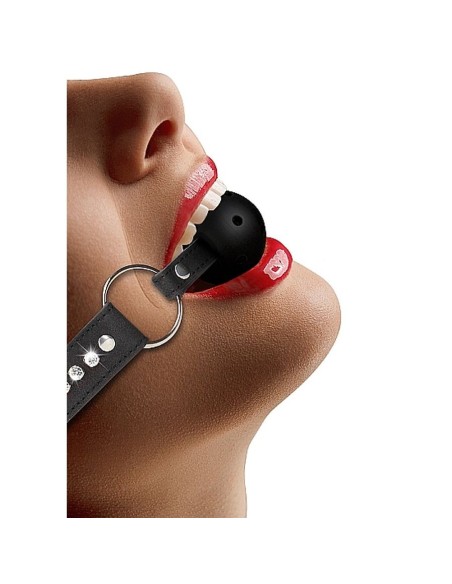 Breathable Ball Gag - with Diamond Stud