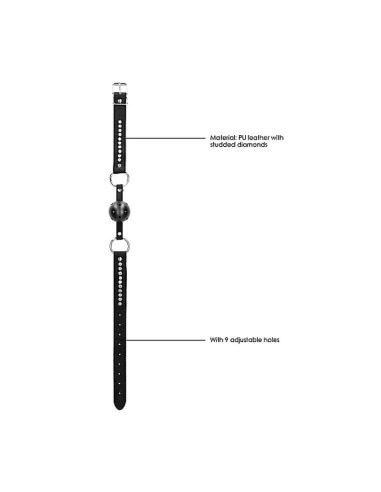 Breathable Ball Gag - with Diamond Stud