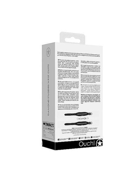 Diamond Studded Wrist Cuffs - Black