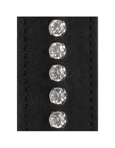 Diamond Studded Wrist Cuffs - Black