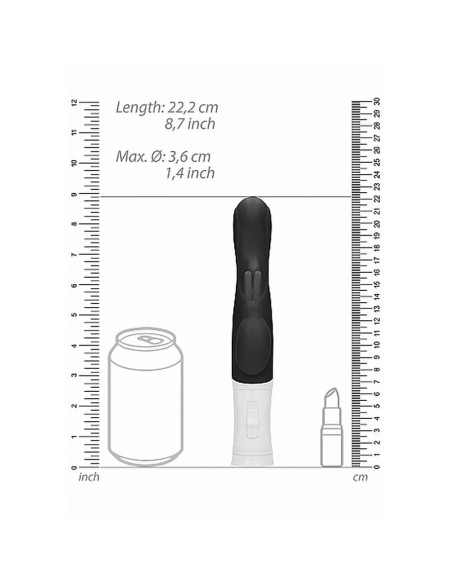 Rotating Rabbit Vibrator - Black