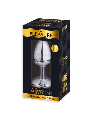 Mini Metal Butt Plug L - White