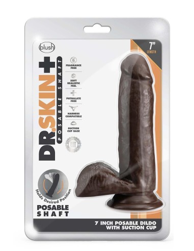 DR. SKIN PLUS  7 INCH POSABLE DILDO WITH