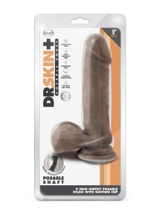 DR. SKIN PLUS 9 INCH THICK POSABLE DILDO