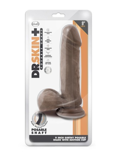 DR. SKIN PLUS 9 INCH THICK POSABLE DILDO