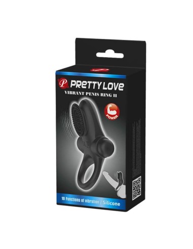 Pretty Love Vibrant Penis Ring 2 Black