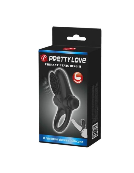 Pretty Love Vibrant Penis Ring 2 Black