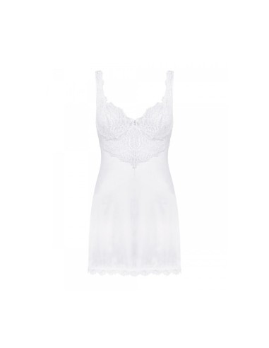 Amor Blanco chemise & thong S/M white