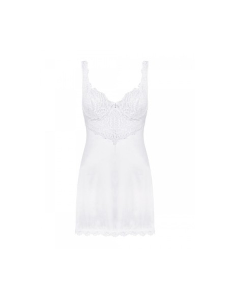 Amor Blanco chemise & thong S/M white