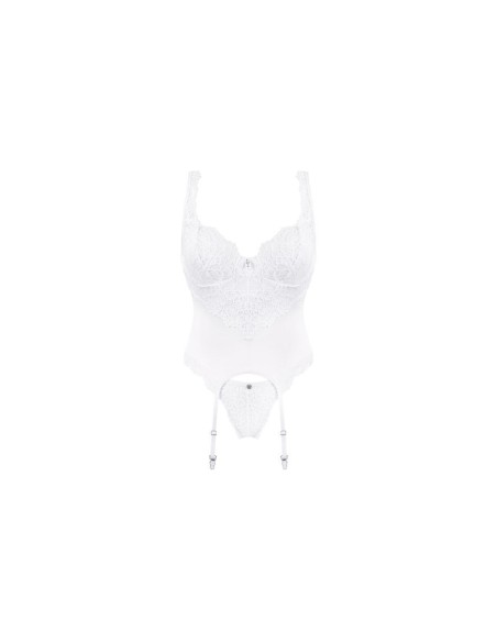 Amor Blanco corset & thong L/XL white