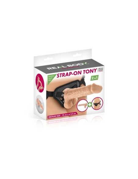 GODE STRAP-ON REALBODY TONY 18CM