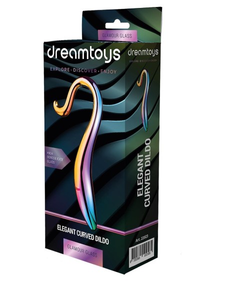 GLAMOUR GLASS ELEGANT CURVED DILDO