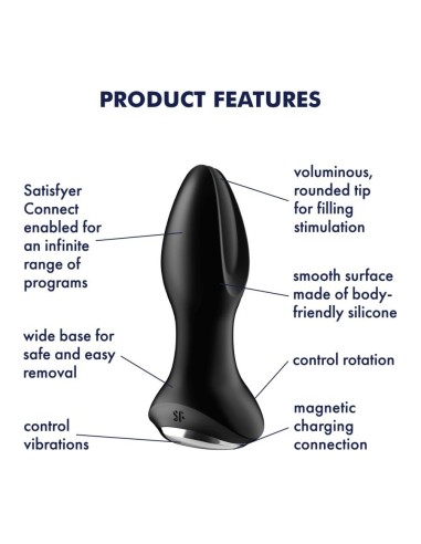SATISFYER ROTATOR PLUG 2+  NERO