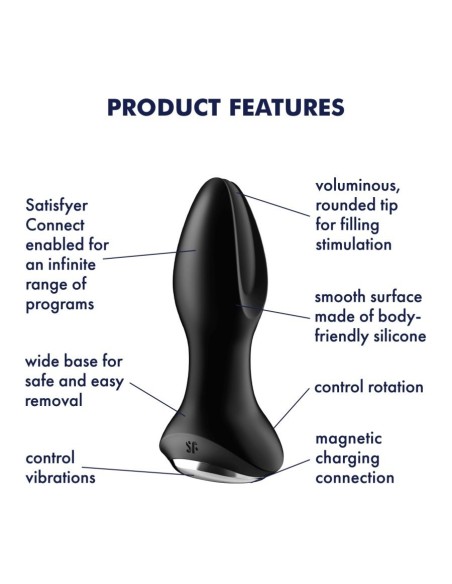 SATISFYER ROTATOR PLUG 2+  NERO