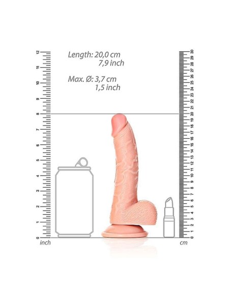 Dildo with Balls and Suction Cup - 18 cm