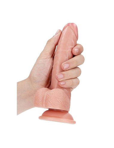 Dildo with Balls and Suction Cup - 18 cm