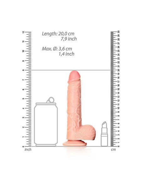 Dildo with Balls and Suction Cup - 18 cm