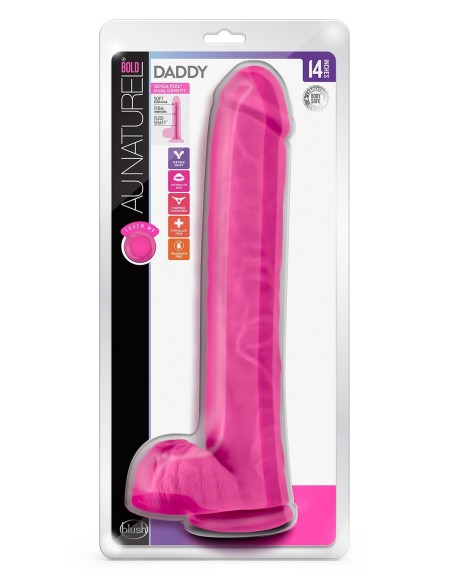 AU NATUREL BOLD DADDY 14 INCH DILDO PINK