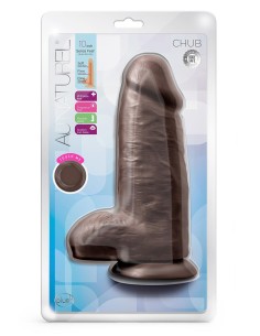 AU NATUREL CHUB 10 INCH DILDO CHOCOLATE