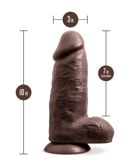 AU NATUREL CHUB 10 INCH DILDO CHOCOLATE