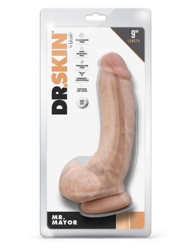 DR. SKIN MR. MAYOR 9 INCH DILDO WITH BAL
