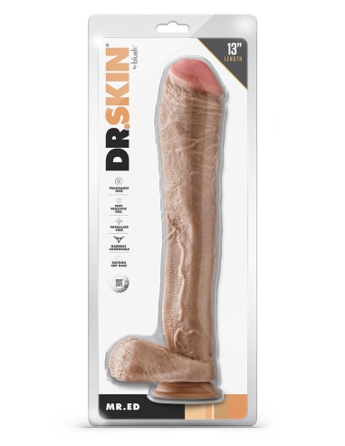 DR. SKIN MR. ED 13 INCH DILDO WITH BALLS