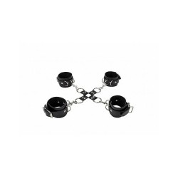 Leather Hand And Legcuffs Black acquista online su Porky's Store 2