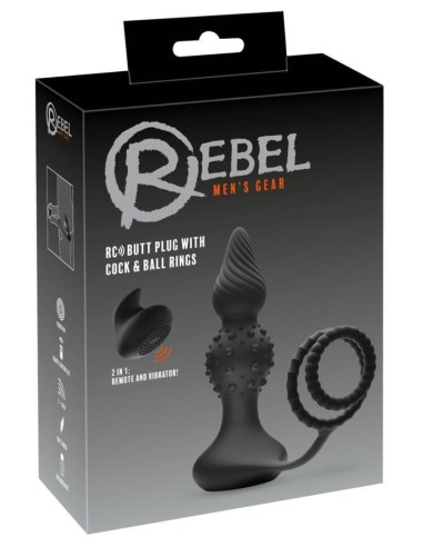 Rebel RC butt plug with cock&b