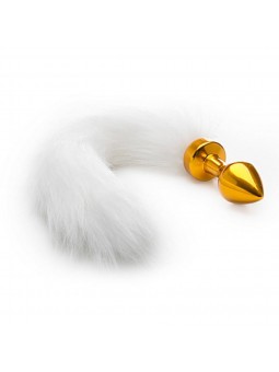 White Tail Buttplug - Gold