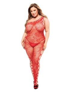 BACI OFF THE SHOULDER BODYSTOCKING RED