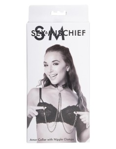 SPORTSHEETS SM AMOR COLLAR WITH NIPPLE C