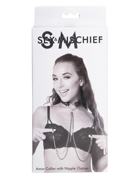 SPORTSHEETS SM AMOR COLLAR WITH NIPPLE C