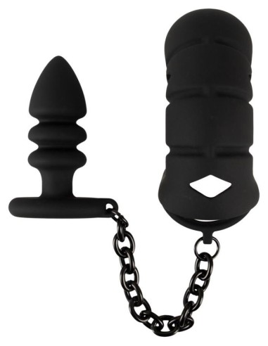 Black Velvets Cock cage with a