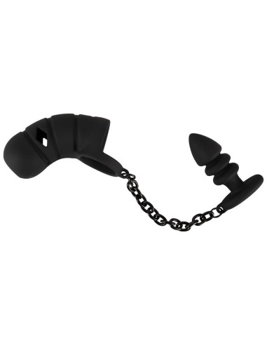 Black Velvets Cock cage with a