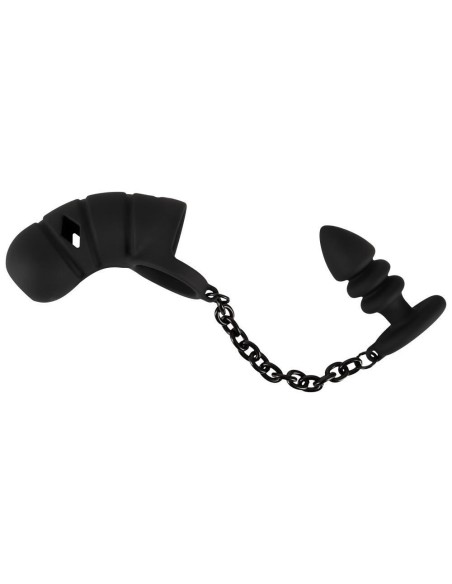 Black Velvets Cock cage with a