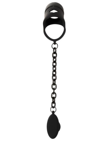 Black Velvets Cock cage with a