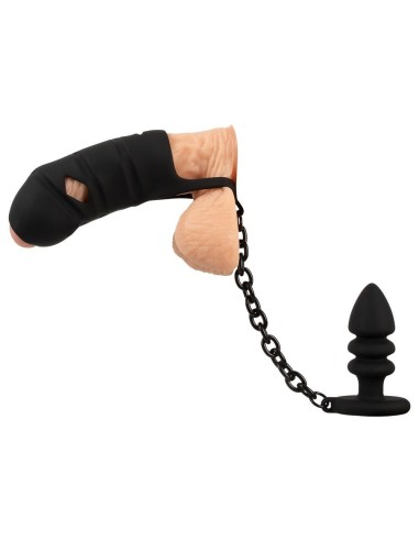 Black Velvets Cock cage with a