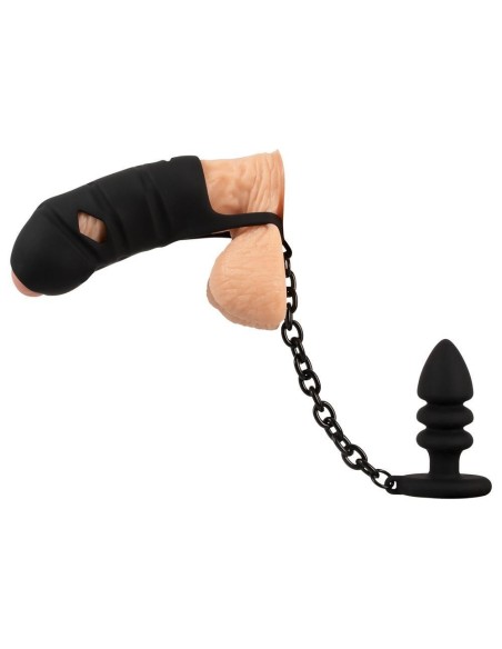 Black Velvets Cock cage with a