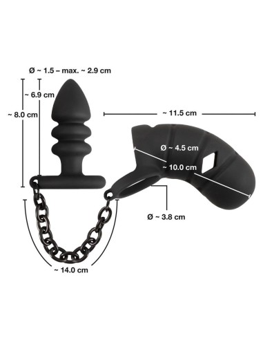 Black Velvets Cock cage with a