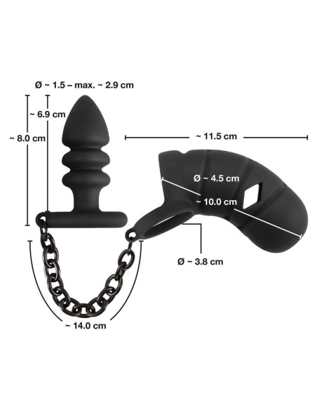 Black Velvets Cock cage with a