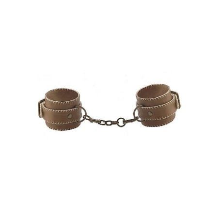 Leather Hand Cuffs - Brown acquista online su Porky's Store