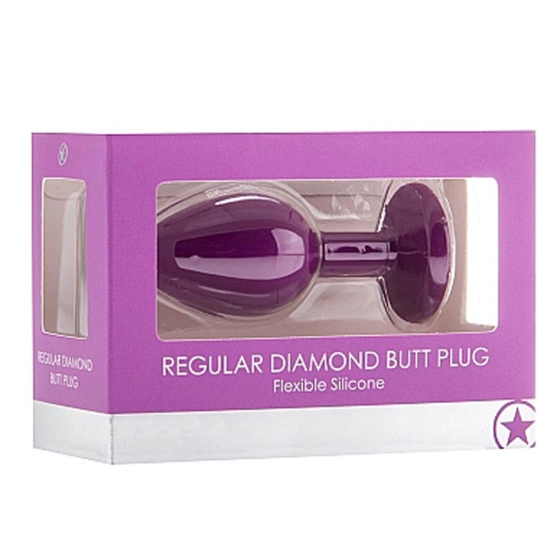 Regular Diamond Butt Plug - Purple acquista online su Porky's Store